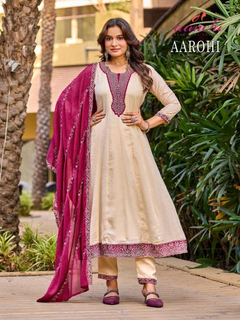 Aanchi aarohi 3pcs shagun kurtis wholesale